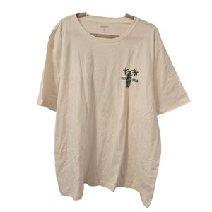 Cream and Green Old Navy Men's "Surf Vibes" Graphic T-Shirt